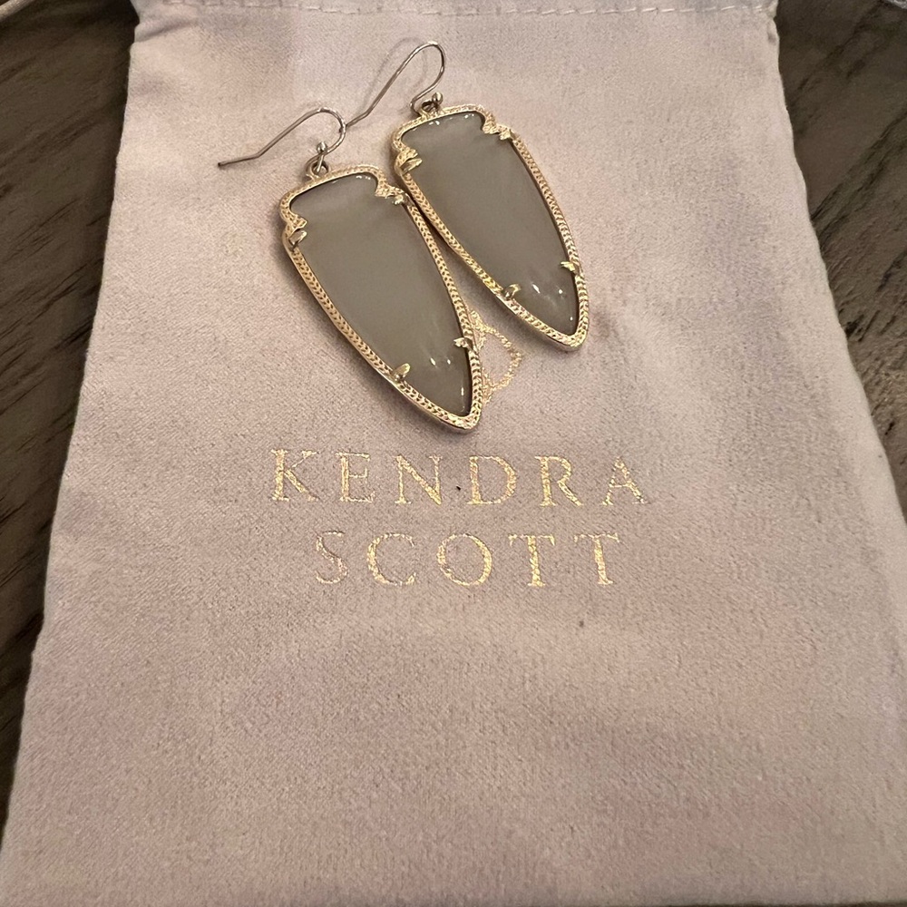 Kendra Scott Gray and Gold Earrings